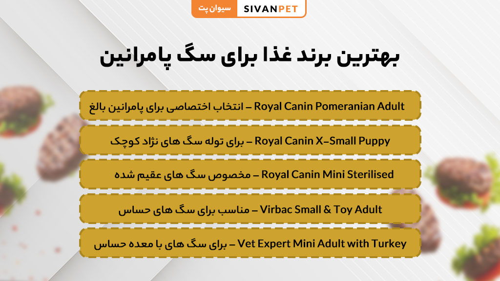 بهترین غذای خشک برای توله سگ پامرانین