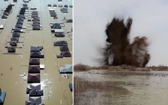 ادامه تخلیه مناطق سیل زده در روسیه؛ منفجر کردن برخی سدهای مصنوعی در قزاقستان برای کاهش سطح آب